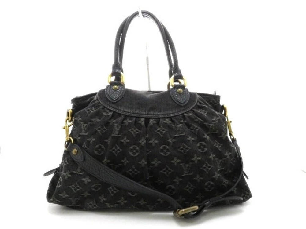 LOUIS VUITTON Neo Cabby Shoulder Bag Monogram Denim Noir Black